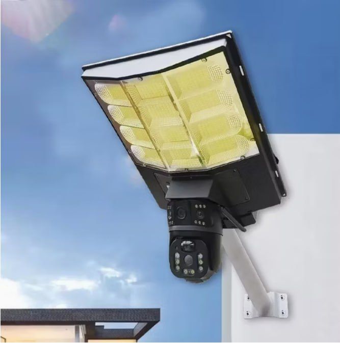 300Watts Dual Lens Solar Streetlight with CCTV Camera (Sim Card Enabled)