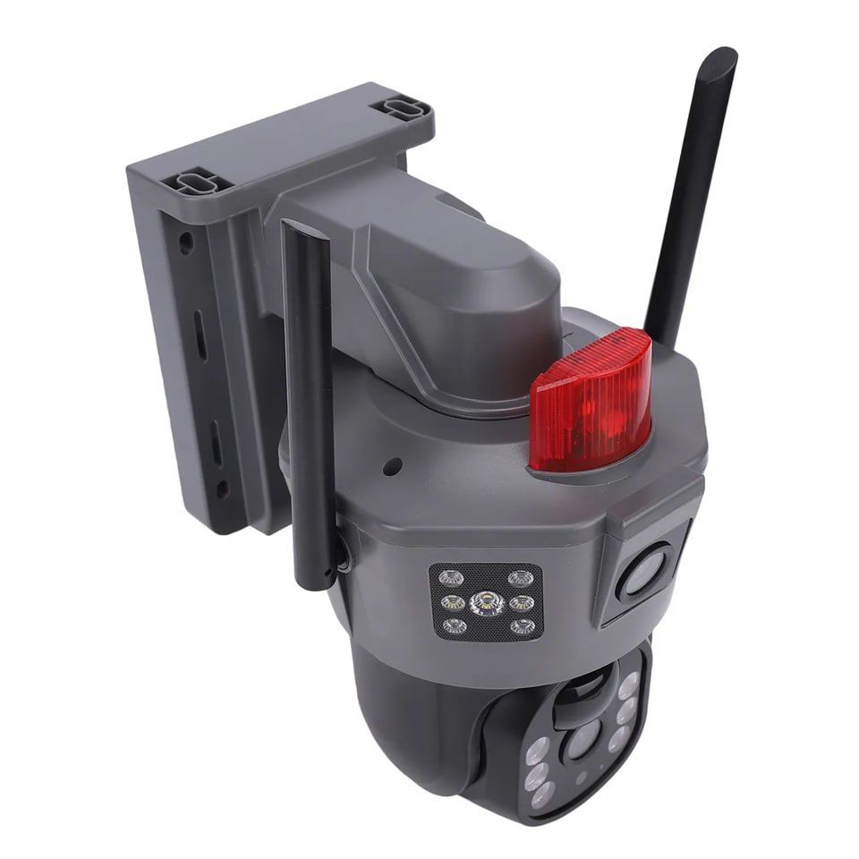 Dual Lens Two Screens 4G PTZ 360 CCTV Camera with Alarm
