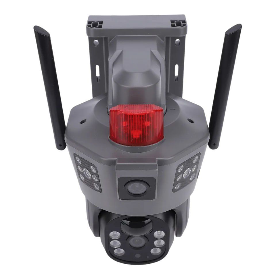 Dual Lens Two Screens 4G PTZ 360 CCTV Camera with Alarm