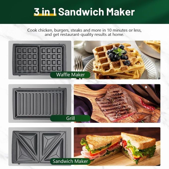 Sokany 3 in 1 Sandwich Maker , Grill, Bread Toast, Waffle Maker