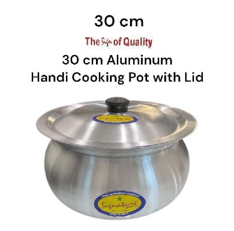 Aluminum Handi Cooking Pot with Lid 30 cm