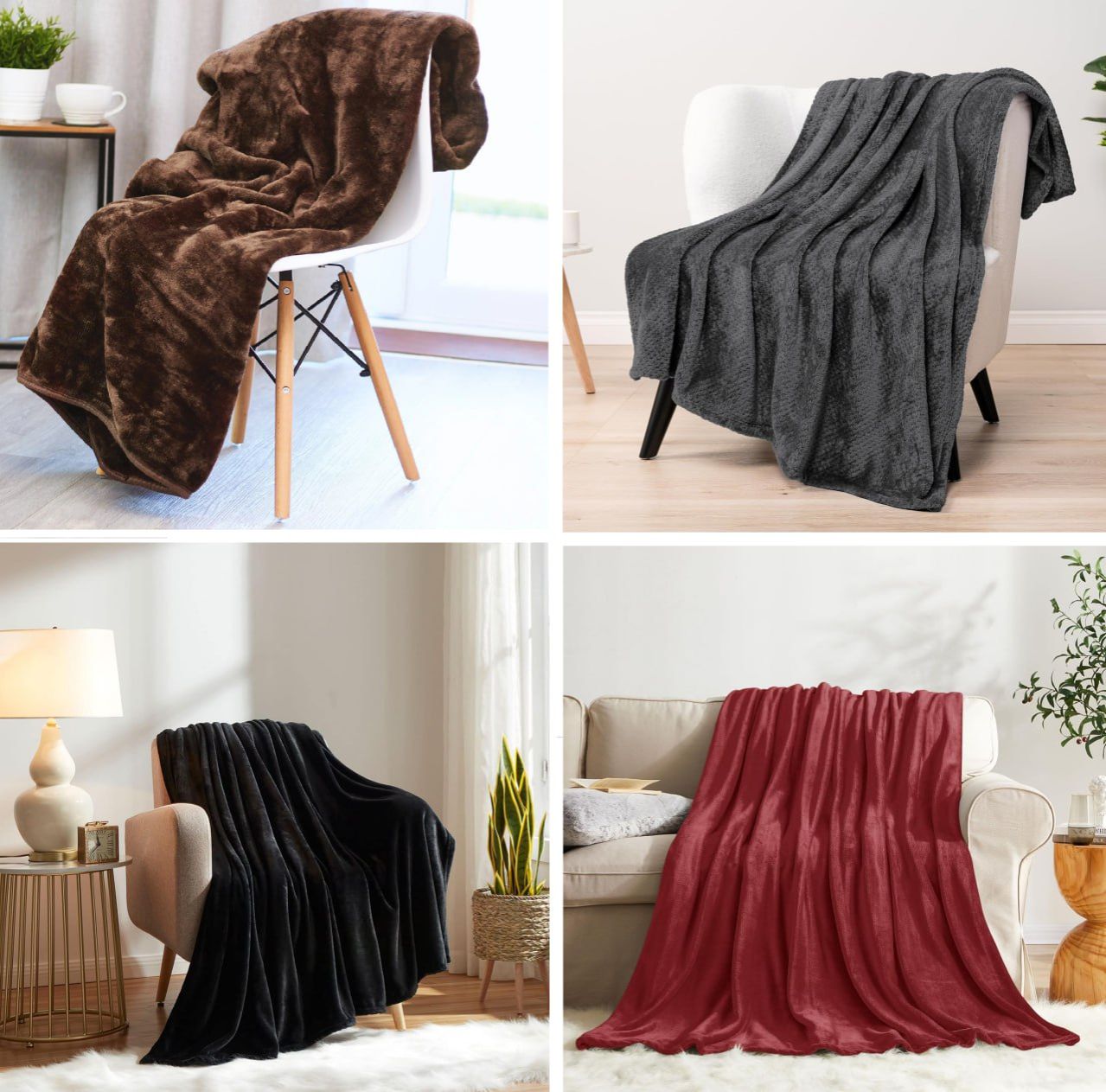 Cotton Soft n Cozy Warm Throw Fleece Blanket  size 6 by 6