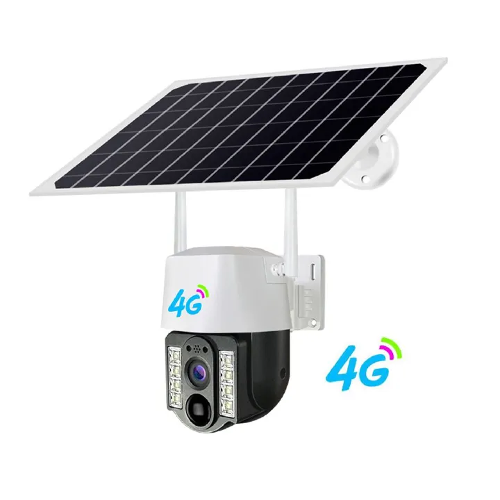 Outdoor wifi / 4G Sim Card Camera Mini Solar Panel Security Surveillance Panel Camera V380 Pro CCTV Wireless Security Protection