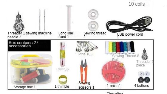 Handheld Mini Sewing Machine | Portable Electric Stitcher for Clothes & Fabrics | Fix Holes Buttons