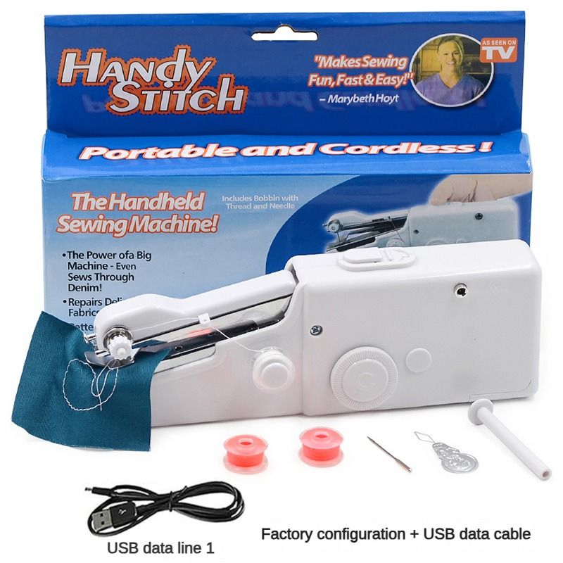 Handheld Mini Sewing Machine | Portable Electric Stitcher for Clothes & Fabrics | Fix Holes Buttons