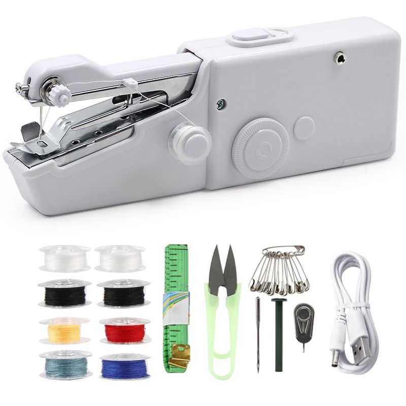 Handheld Mini Sewing Machine | Portable Electric Stitcher for Clothes & Fabrics | Fix Holes Buttons