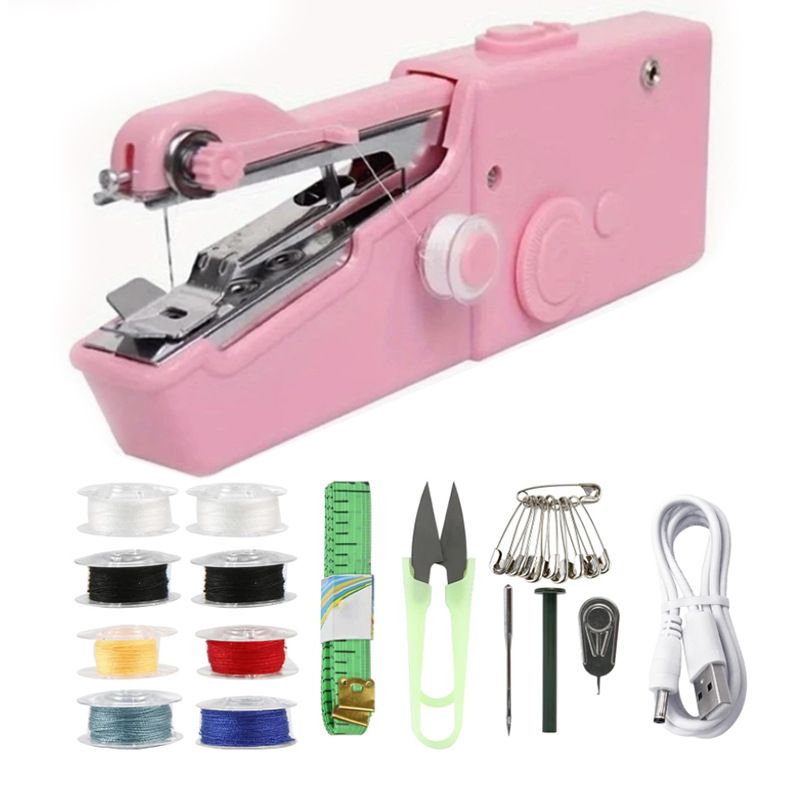 Handheld Mini Sewing Machine | Portable Electric Stitcher for Clothes & Fabrics | Fix Holes Buttons