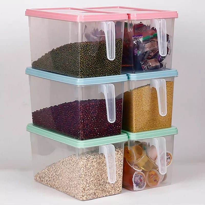 5pcs Set Plastic Fridge Container /Cereal Storage Container 5kgs Each