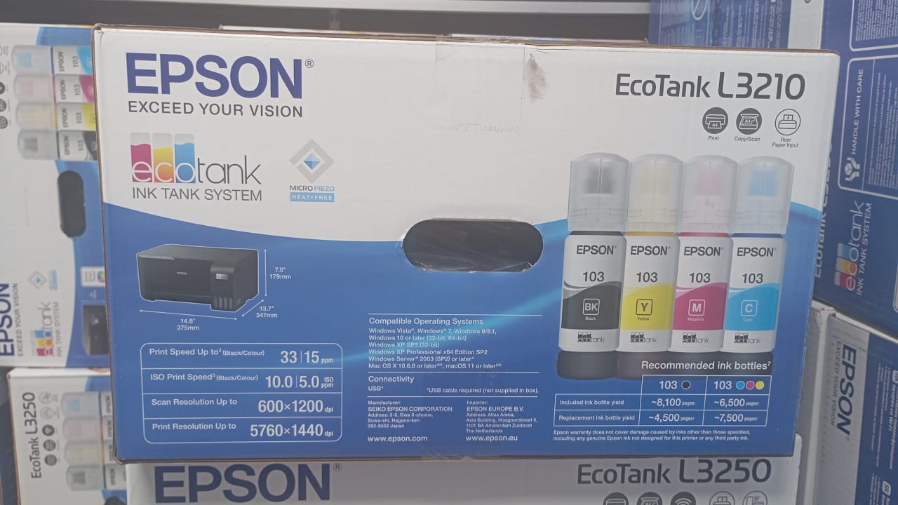 Epson ECOTANK L3210 ALL IN ONE PRINTER