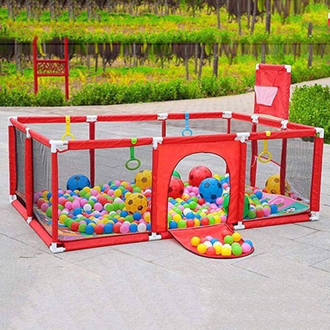Kids Play Pen with 30 Balls - Portable Baby Ball Pit & Safety Play Yard