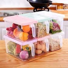 3pcs Multipurpose Plastic Transparent Cereal Holders | Fridge Storage Containers | 5 Litre Capacity Food Storage Box
