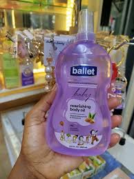 1Pc Ballet Baby Nourishing Body Oil with Sweet Almond and Vitamin E, No Parabens/phthalates - 120ml/240ml