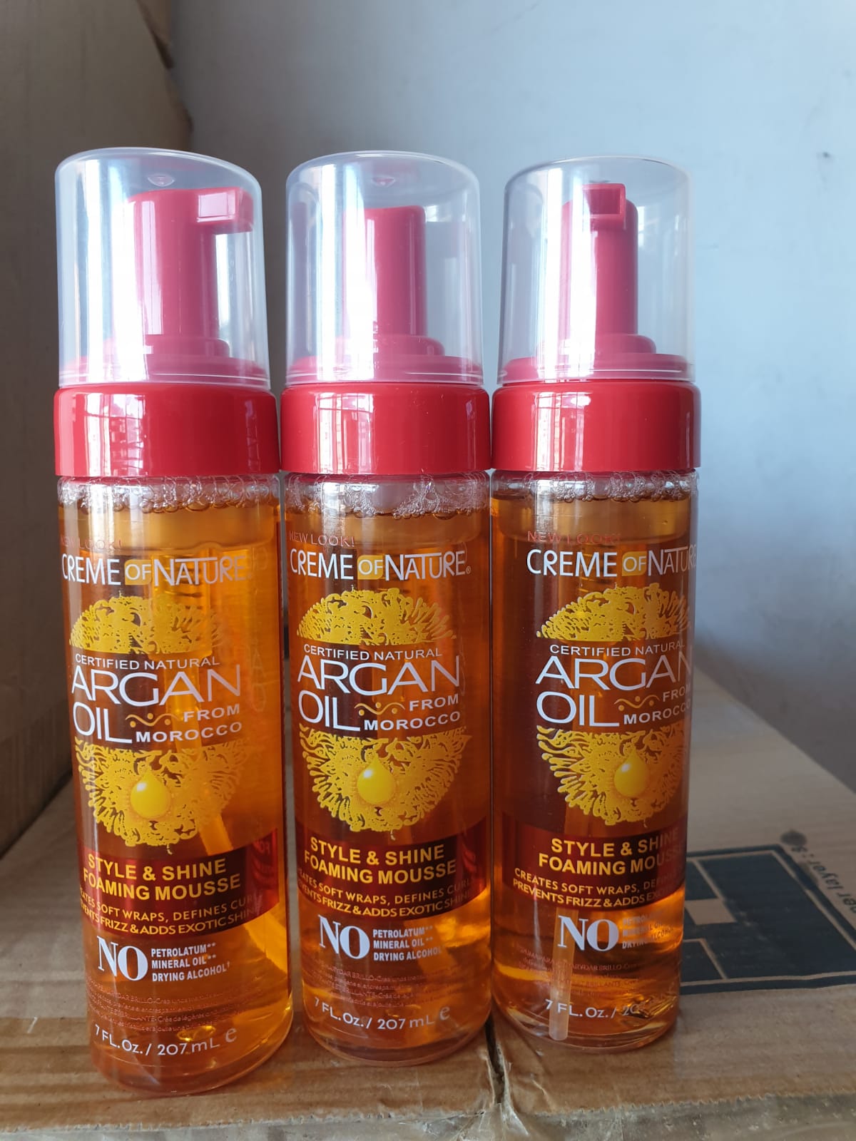 creme Of Nature Original Style & Shine Argan Oil Foaming Mousse define curls,moisturize natural and relaxed hai