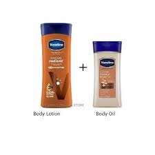 (OFFER )  Vaseline Cocoa Radiant Body Lotion + Cocoa Radiant Body Oil 200ml