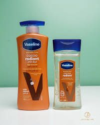 (OFFER )  Vaseline Cocoa Radiant Body Lotion + Cocoa Radiant Body Oil 200ml