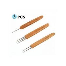 Wooden 0.75mm Crochet Hook Dreadlock Hair Needle