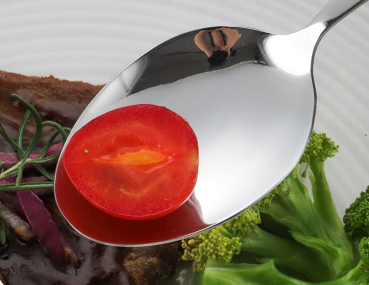 Creative chicken wings, wooden handle, stainless steel tableware, 304 stainless steel knife, fork, spoon set, wooden stainless steel portable tableware
