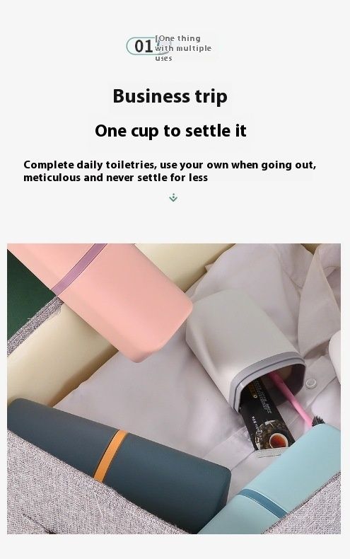 Creative Travel Toothbrush Storage Box Portable Multi functional Wash Cup Brushing Cup Travel Mouthwash Cup Set