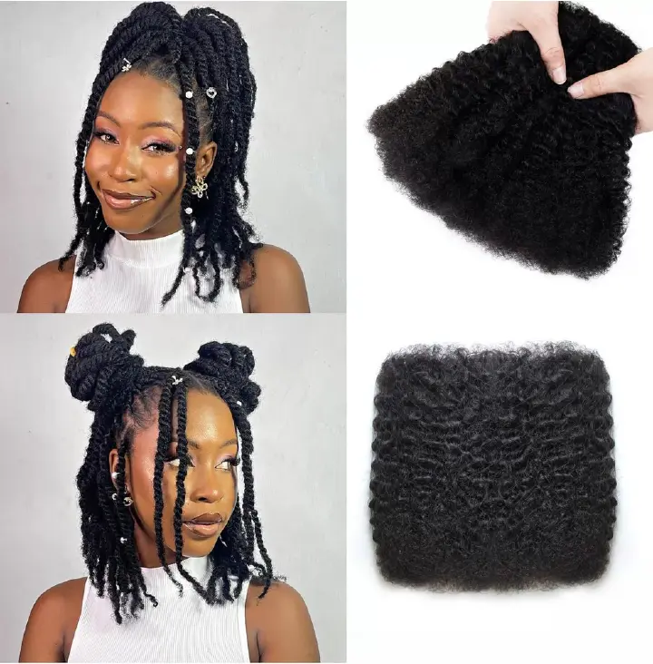 Afro Kinky Bulk100% Human Hair dreadlock braid hair for making dreadlocks sista  locks hair