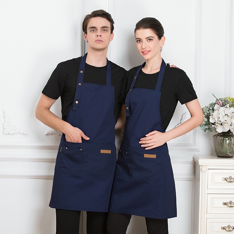 Women's Fashion Men's Waterproof Kitchen Waiter Apron Hoodie Work Clothes  Oil proof Waist Waiver Apron