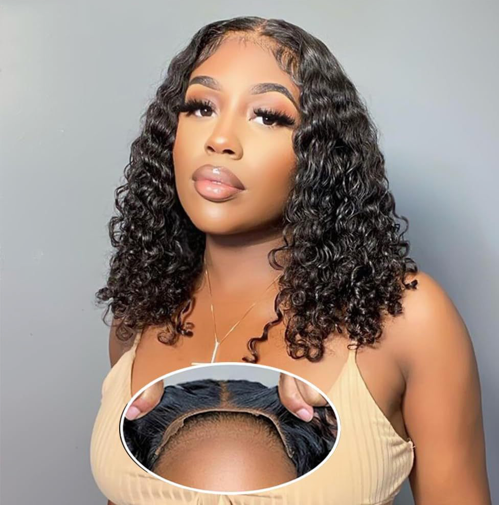 Hot selling short curly hair small roll wig for European and American women, black synthetic wigs wig full head cover