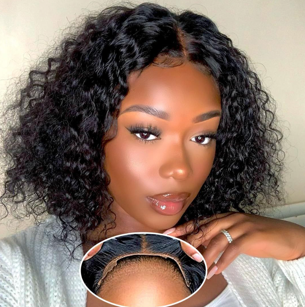 Hot selling short curly hair small roll wig for European and American women, black synthetic wigs wig full head cover