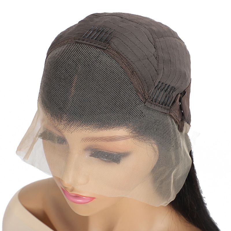 100%  10A real human hair wig 13*4 HD lace frontal wig short straight bob wig