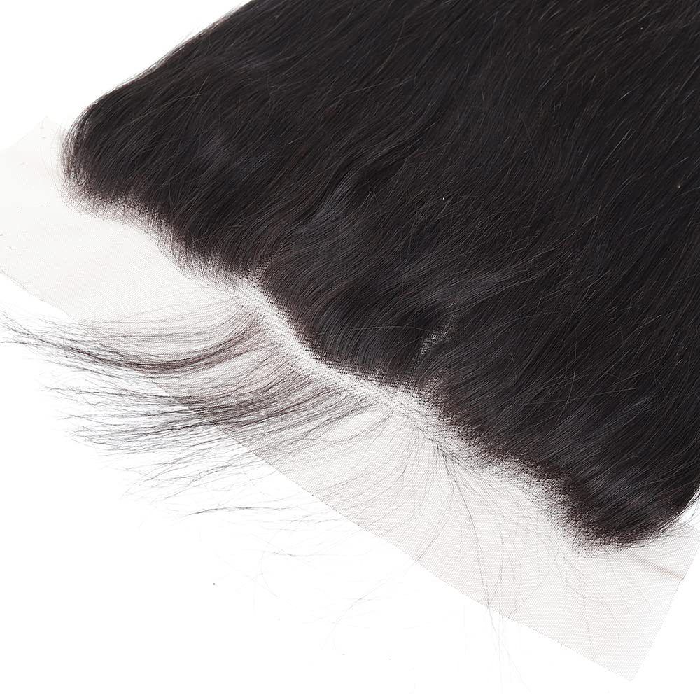 13*4 lace frontal closure 100% human hair wig straight lace closure