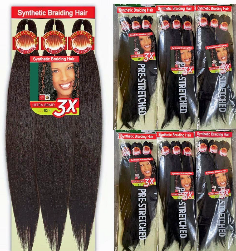 Africa braid hair 3X pre-stretched braiding hair synthetic braid hair extension