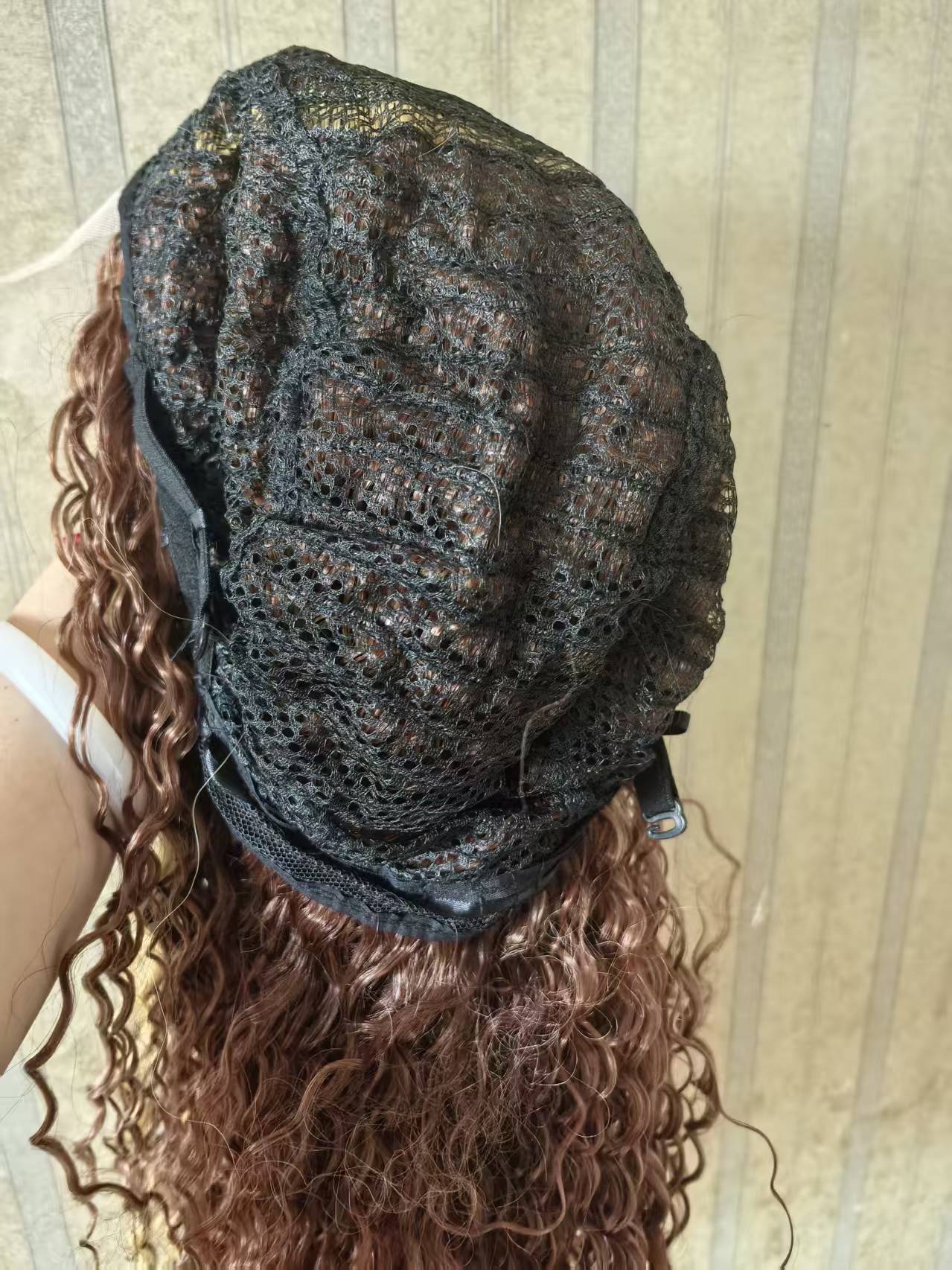 Hot selling short curly hair small roll wig for European and American women, black synthetic wigs wig full head cover