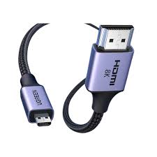 Micro HDMI to HDMI 2.1 Cable – 8K@60Hz, 4K@120Hz Ultra HD High-Speed Cable – Compatible with Cameras, Tablets, Raspberry Pi, Drones, and More – Durable Braided Cord