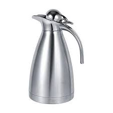 Jamespot 2-Litre Stainless Steel Vacuum Coffee Jug – Large Thermal Flask with Drip-Free Pour Spout, Handle, and Screw-On Insulated Lid – Ideal for Coffee, Tea & Hot Beverages