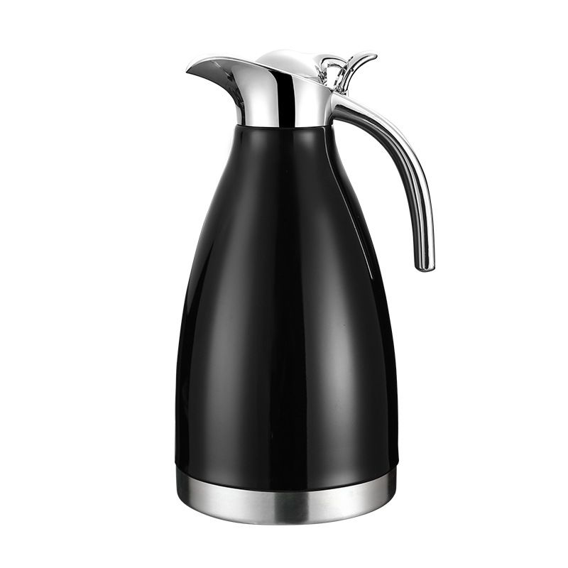 Jamespot 2-Litre Stainless Steel Vacuum Coffee Jug – Large Thermal Flask with Drip-Free Pour Spout, Handle, and Screw-On Insulated Lid – Ideal for Coffee, Tea & Hot Beverages