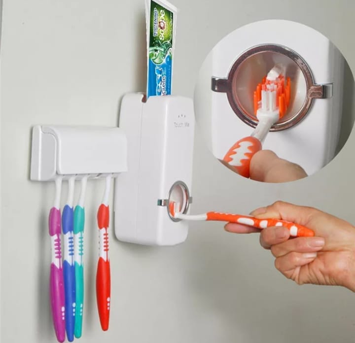 Automatic Toothpaste Dispenser – Hands-Free Wall Mount Squeezer for Bathroom Use – Hygienic, Convenient, and Mess-Free