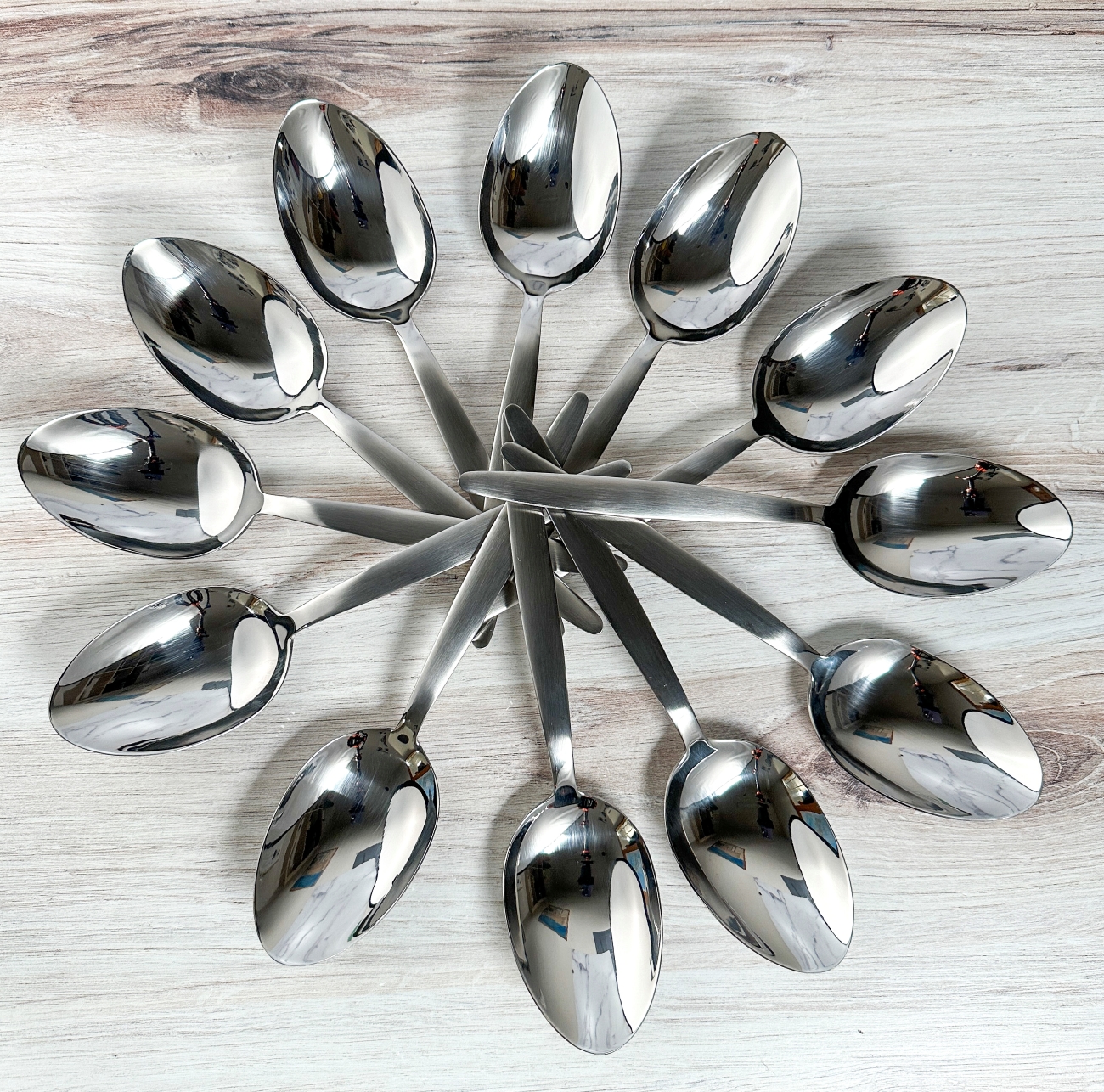 12-Piece Stainless Steel Dinner Spoon Set – Durable, Rust-Resistant Cutlery for Home, Restaurants, or Events – Elegant Mirror Finish