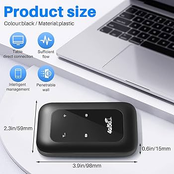 Deenakin DE12 Pocket MiFi – Portable 4G LTE Mobile Hotspot with 3000mAh Battery, 150 Mbps Speed & Support for Up to 10 Devices – Compact, Travel-Friendly Wi-Fi Router