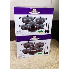 Original TC 14-Piece Nonstick Cookware Set – 5 Pots with Glass Lids, Frying Pan, Scotch Brite, Nonstick Spoons – Durable & Easy to Clean