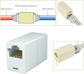 RJ45 Connectors, Network Couplers & Cat 6 Cable Ends – Ethernet LAN Accessories for Data & Internet Wiring – Durable, Fast & Secure Connectivity