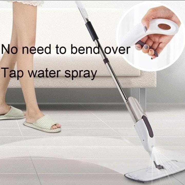 3-in-1 Spray Mop with Refillable Bottle & Microfiber Pad – Floor Cleaning System with Scraper, Fast & Streak-Free Cleaning