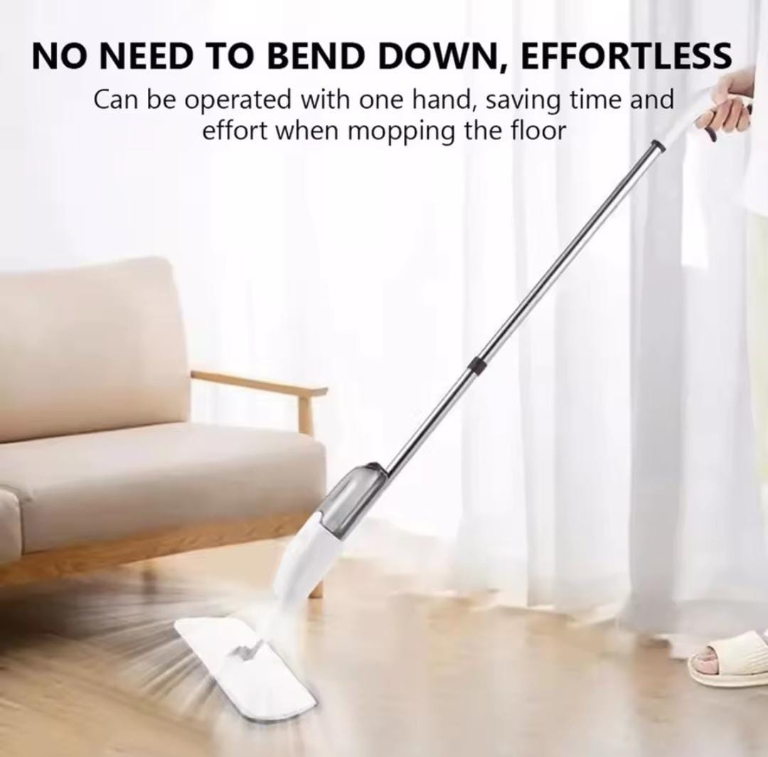 3-in-1 Spray Mop with Refillable Bottle & Microfiber Pad – Floor Cleaning System with Scraper, Fast & Streak-Free Cleaning