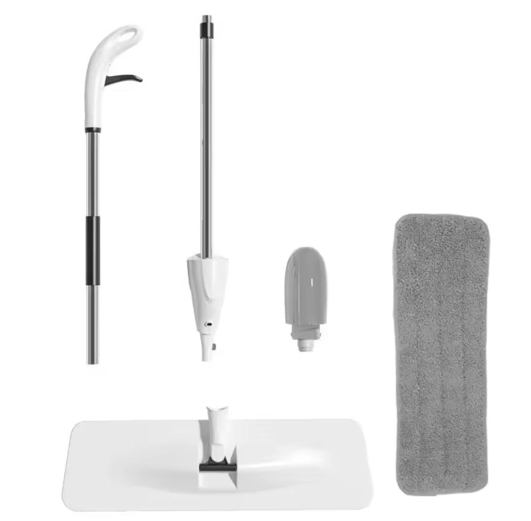 3-in-1 Spray Mop with Refillable Bottle & Microfiber Pad – Floor Cleaning System with Scraper, Fast & Streak-Free Cleaning
