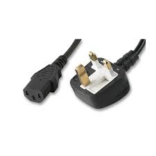 Desktop Power Cable – Standard AC Power Cord for Desktop Computers, Monitors and Printers, Durable Copper Core Cable, Secure Connection, Reliable Power Supply for Home and Office Use