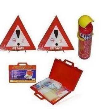 Premium car emergency kit; life saver Triangle, + fire extinguisher set💫💫