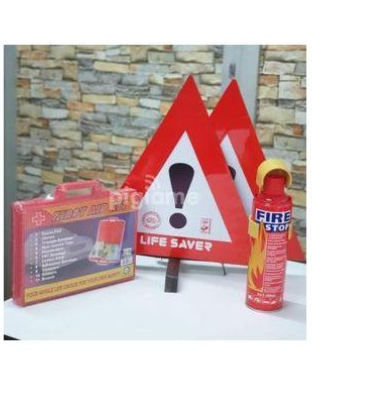 Premium car emergency kit; life saver Triangle, + fire extinguisher set💫💫