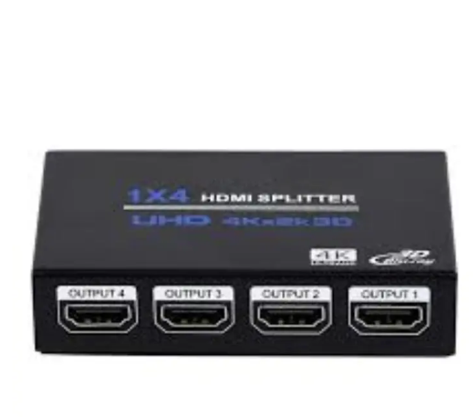 4K HDMI Splitter 1x4 – Ultra HD 1080P/4K Signal Distributor (1 Input to 4 Outputs)