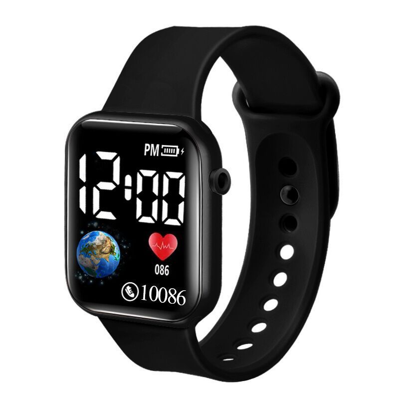 Student electronic small square watch waterproof sports wristband watch small and exquisite electronic watch for boys and girls