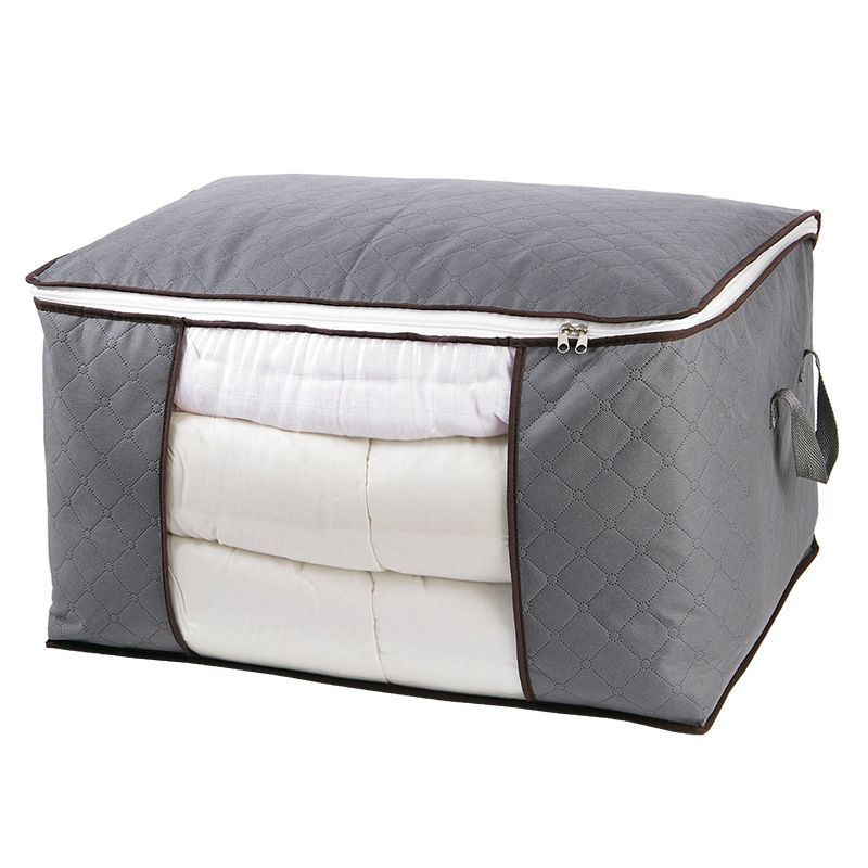 Foldable Storage Bag, Portable Clothing Storage Box, Non-woven Household Storage Box - Grey