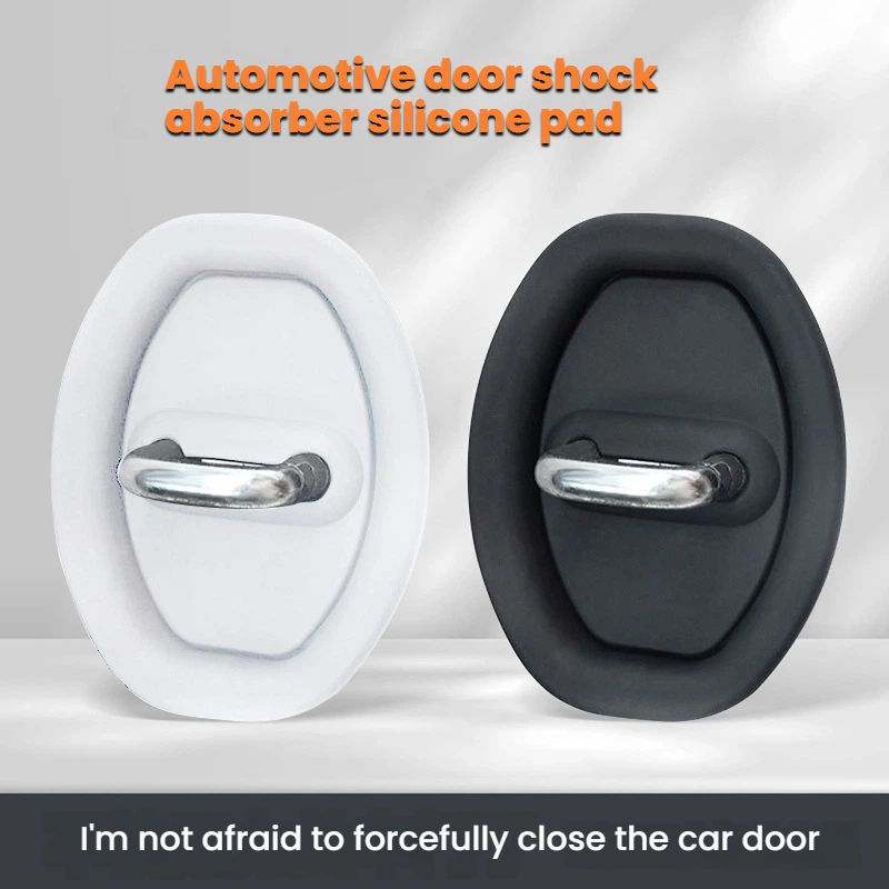 4 door lock protection pads, door shock absorption cushioning pads, door lock rubber sleeves, suitable for most models, shockproof and noise reduction protective sleeves