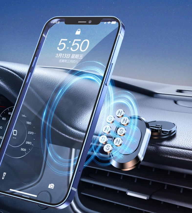 Car navigation folding magnetic mobile phone holder instrument panel floating car bracket multifunctional universal mobile phone holder