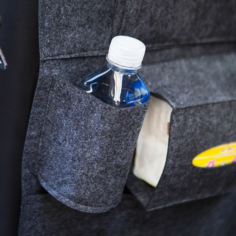 Car seat back storage bag, multi-function car hanging bag, rear storage storage bag in the car (with storage compartment / water cup position)